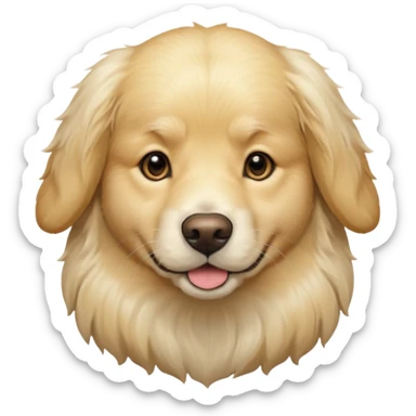 english cream golden retriever sticker