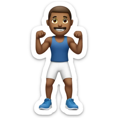 Man exercising sticker