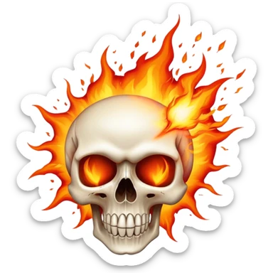 Exploding skull sticker