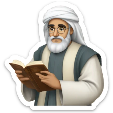 Nizami Ganjavi persian medieval author with a book in hands sticker