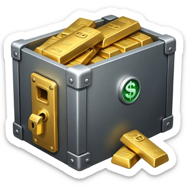 vault with money sticker