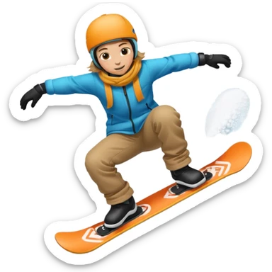 snow jibbing sticker