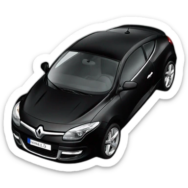 Renault Megane 2 cc noir sticker