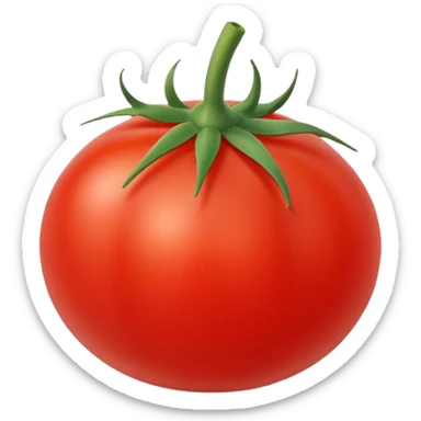 a single cherry tomato, simple, clear sticker