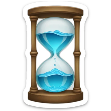 Hourglass with water sticker