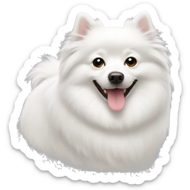 white german spitz sticker