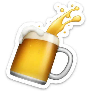 pouring out a 40oz beer sticker