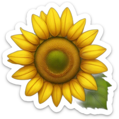 sunflower flower with love sticker