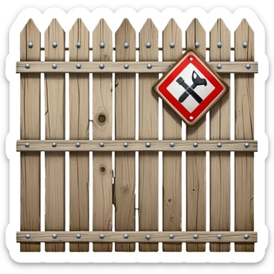 A fence with a "Do Not Remove Until Understood" sign, representing Chesterton's Fence sticker