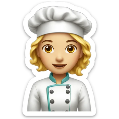 Little female chef sticker