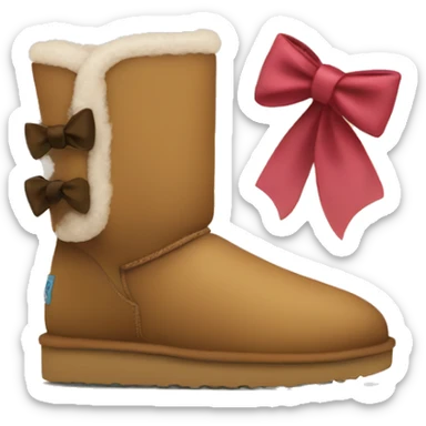 Uggs with bow sticker