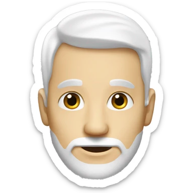 a bald german tech guy with a light white beard sticker