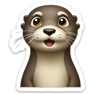 Confused otter sticker