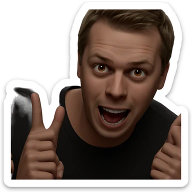 boys with smiles in shirts sticker