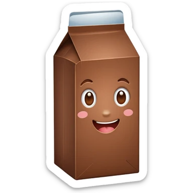 chocolate milk carton  sticker