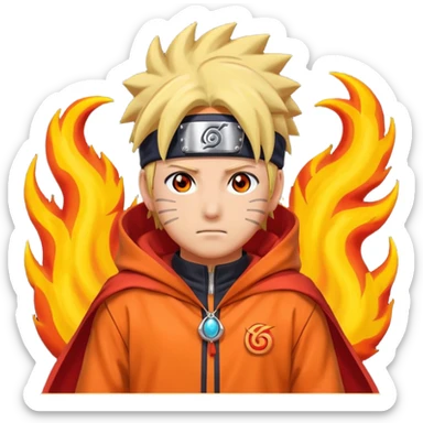Naruto onde pose kurama 4 tails sticker