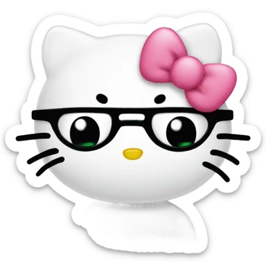 Hello kitty heart eyes sticker