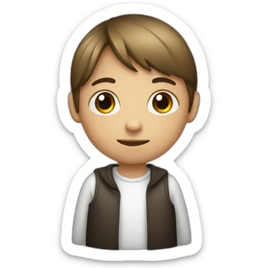 children with dark bottle sticker