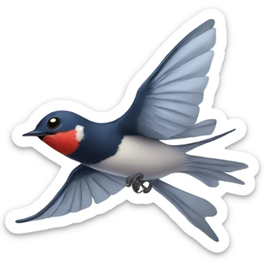 Flying swallow serios sticker