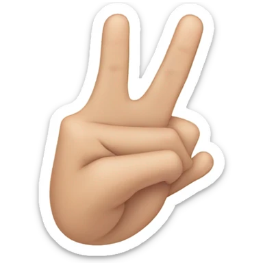 Hand making L sign with thumb and index finger sticker