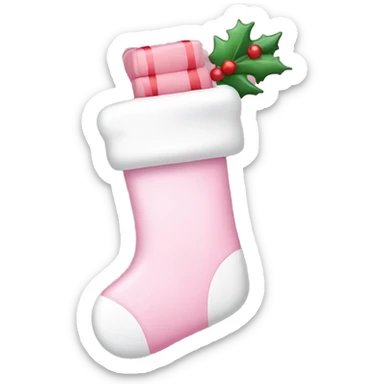 baby pink chrristmas stocking sticker
