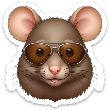 una rata con gafas de sol sticker