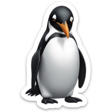 quadruped penguin with horns sticker