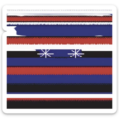 Thai flag with red, white, and blue horizontal stripes sticker