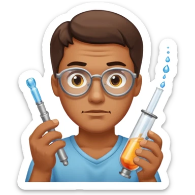 Glass Blower man sticker