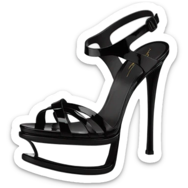 Ysl heel sandal TRIBUTE PLATFORM SANDAL black PATENT LEATHER sticker