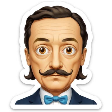 salvador dali headshot sticker