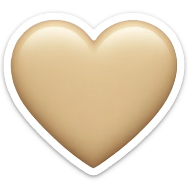 Beige heart sticker