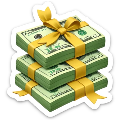 stash of dollars sticker