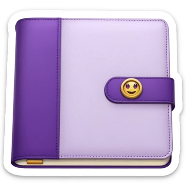 journal white and purple sticker