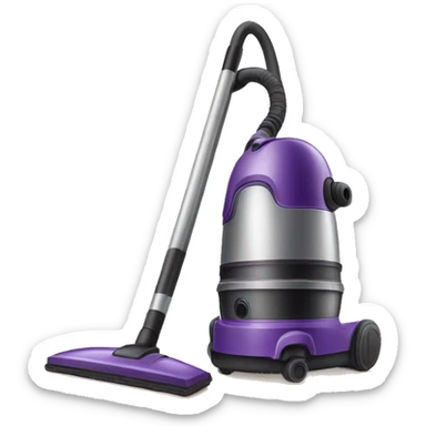 a purple vacuum cleaner sticker