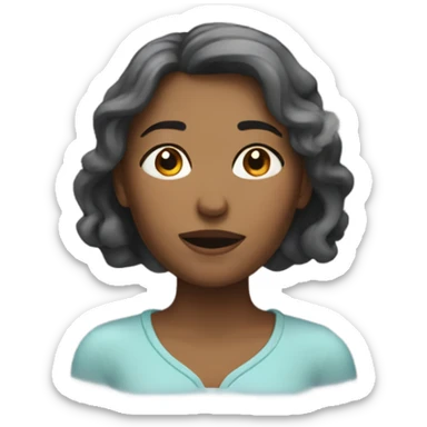 Breathing beautifull woman  sticker