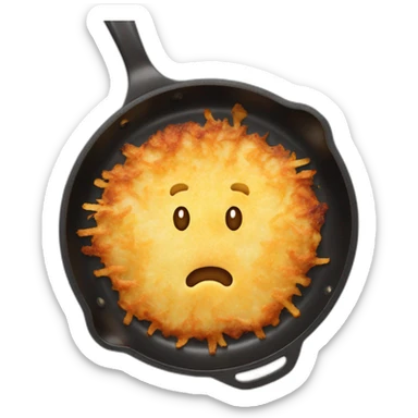 latkes in a frying pan sticker