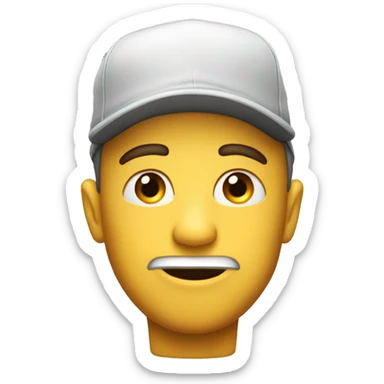 head with a full cap rizzing sticker