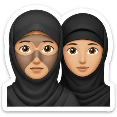 muslim couple, man and a woman in burka sticker