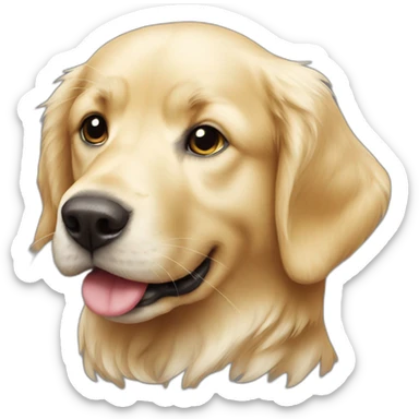 English-cream-golden-retriever eithpirate-duck-toy sticker