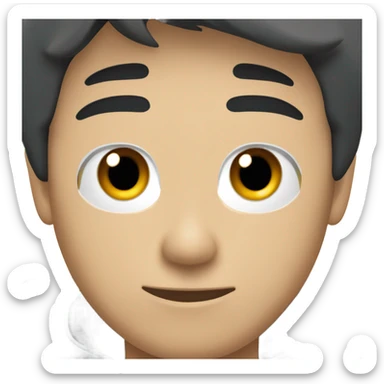 formula one driver, asian, black hair, black eyes, male, round face sticker