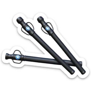 two police batons sticker