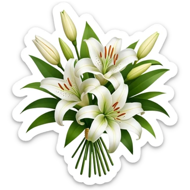 bouquet of lily’s flower  sticker