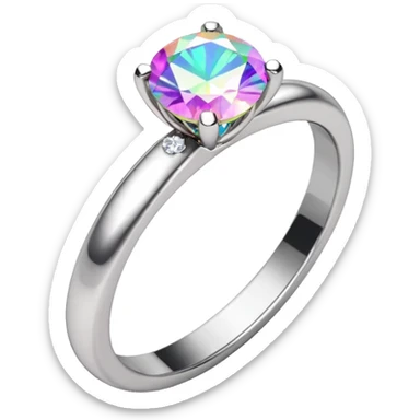 glitter white diamond married ring sticker