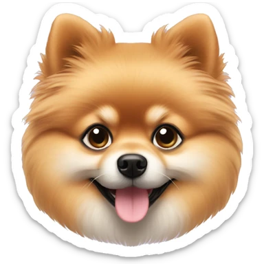cute pomeranian named Milo sticker
