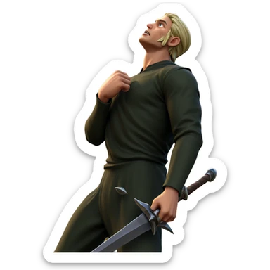 elf warrior in nature sticker