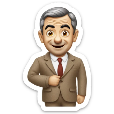 mr bean tedy sticker