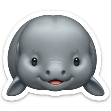 manatee emoji iphone style sticker