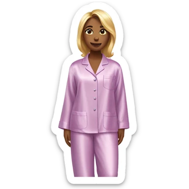 Silk pajamas sticker