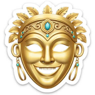 ancient Roman party mask sticker